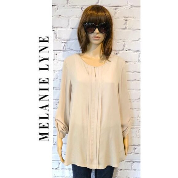 MELANIE LYNE, Beautiful beige tunic blouse - Picture 1 of 16